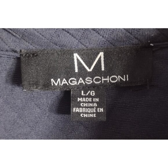 Magaschoni Mens Snap Quilted Shacket Jacket Size L Navy Casual Preppy - Picture 4 of 6